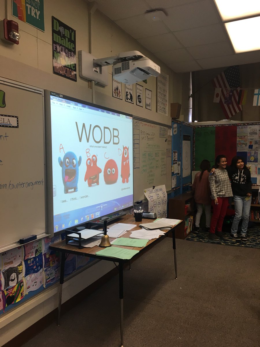 MsLeilaMiss's tweet photo. Which One Doesn’t Belong? Practicing collaboration strategies learned at last Late Start PD! #WMSofBCSD #teamBCSD #BeMighty🐝 https://t.co/c0arpNpltW