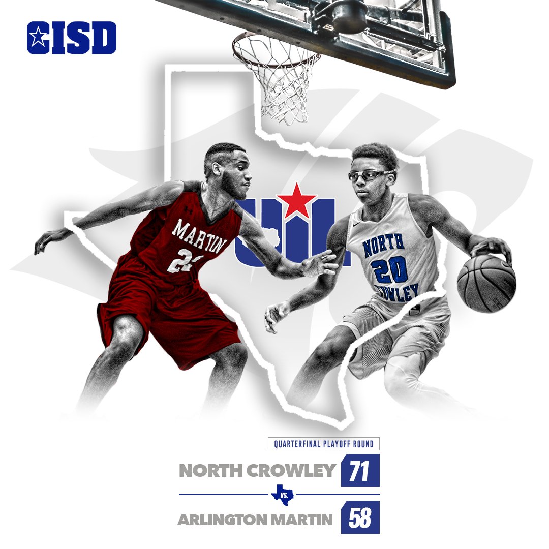 The <a href="/NorthCrowleyHS/">North Crowley HS</a> 🏀 program lit up the scoreboard Tuesday with a 71-58 win over Arlington Martin to advance to the regional semifinals of the <a href="/uiltexas/">Texas UIL</a> Boys State Basketball Playoffs. The Panthers will next be in action at Wilkerson-Greines Friday night at 6 p.m. #WeAreNoCro