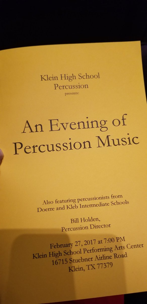 The <a href="/DoerreKISD/">Doerre Intermediate</a> &amp; <a href="/KlebKISD/">Kleb Intermediate</a> beginning percussion students opened up the show with "Pad Jam 2018" <a href="/KleinHigh/">Klein High School</a>'s Percussion Showcase