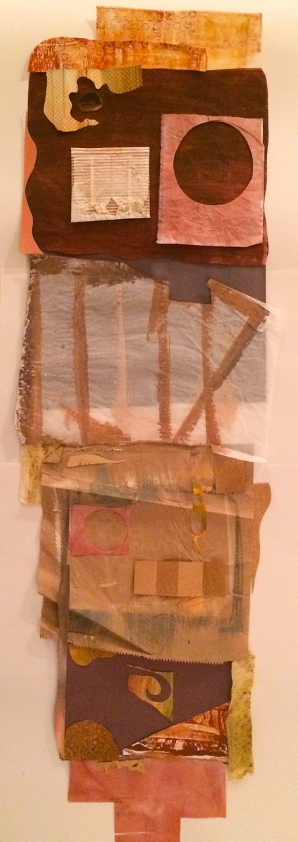 SuzyFerriss's tweet photo. Sailing Ship on Ancient Sea #collage #abstractart #mixedmedia #monoprints #paintedpapers https://t.co/DH6AR8w6b7