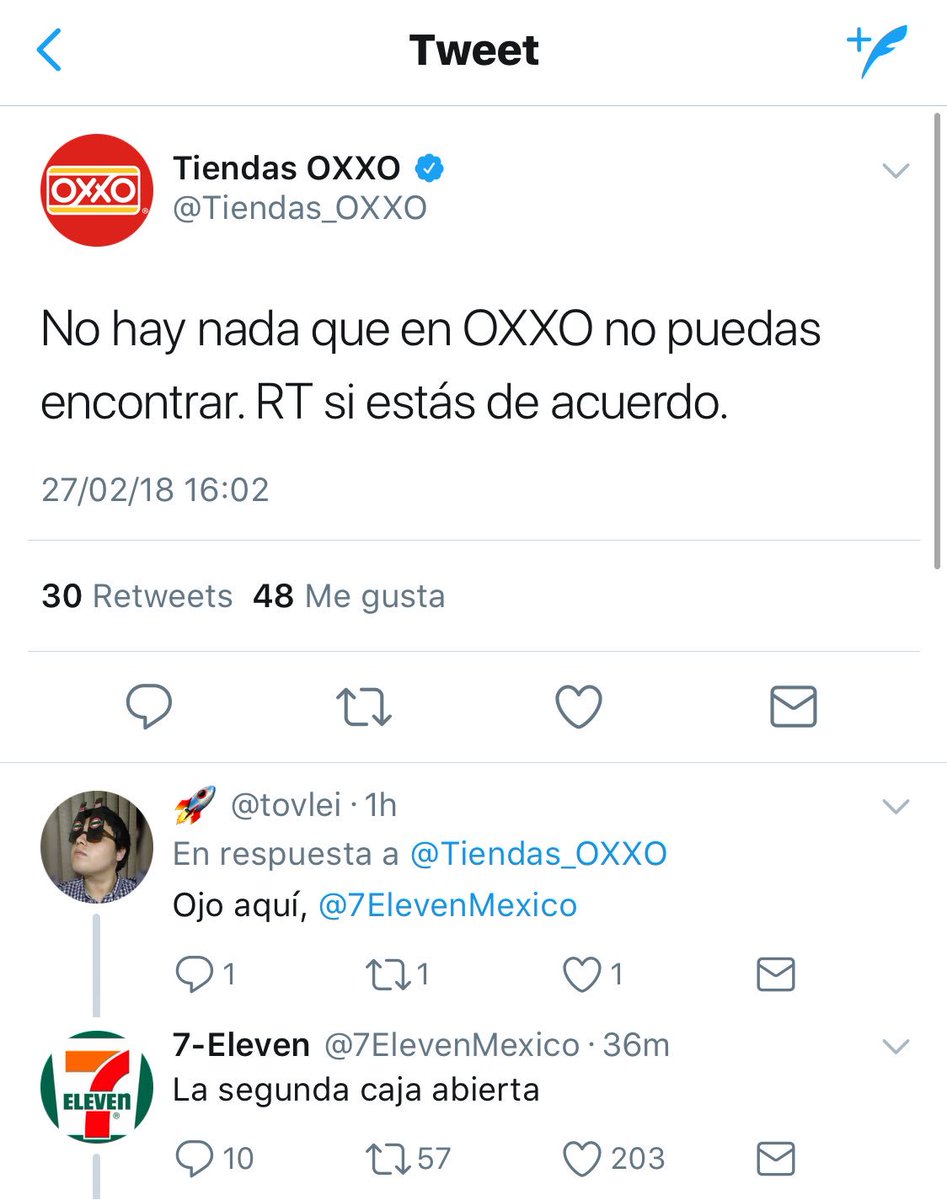 jrisco's tweet photo. A quién le importa la guerra sucia entre Meade y Anaya cuando @7ElevenMexico se acaba de chingar así a @Tiendas_OXXO ... 

WOOOOOOOOOOOO 😂😂😂 https://t.co/zChljLd425