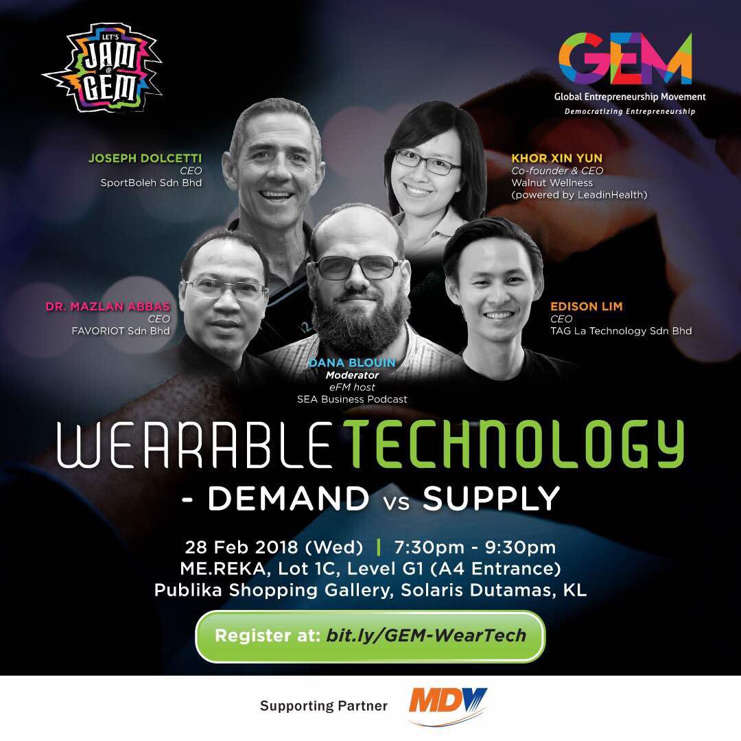 ngaiyuen's tweet photo. Is there really a market for wearable tech in Malaysia? Will be at #JamAtGEM today - join me? https://t.co/sNOAUH0Xrt