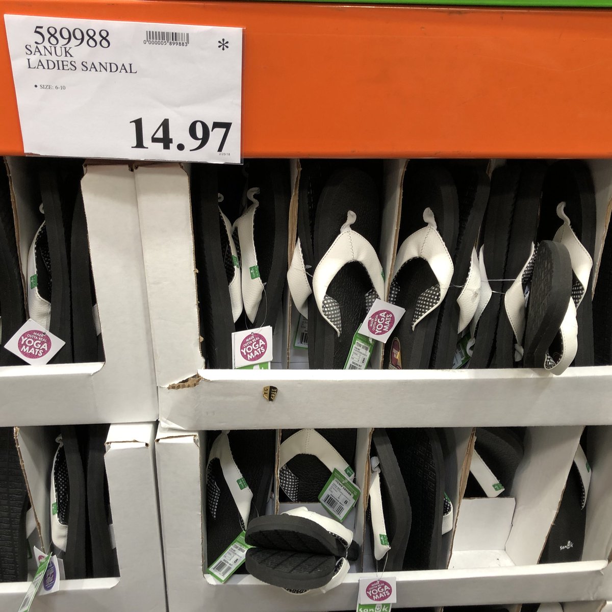 costco yoga mat flip flops