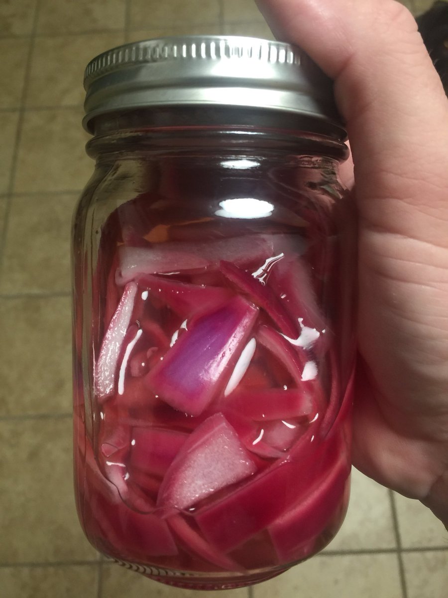 mnashio's tweet photo. A quick convo with the chef at @fold_the and I’m attempting to make my own pickled onions!! #eatlocal #eatlocalLR #homemade https://t.co/jFIzWCVUee