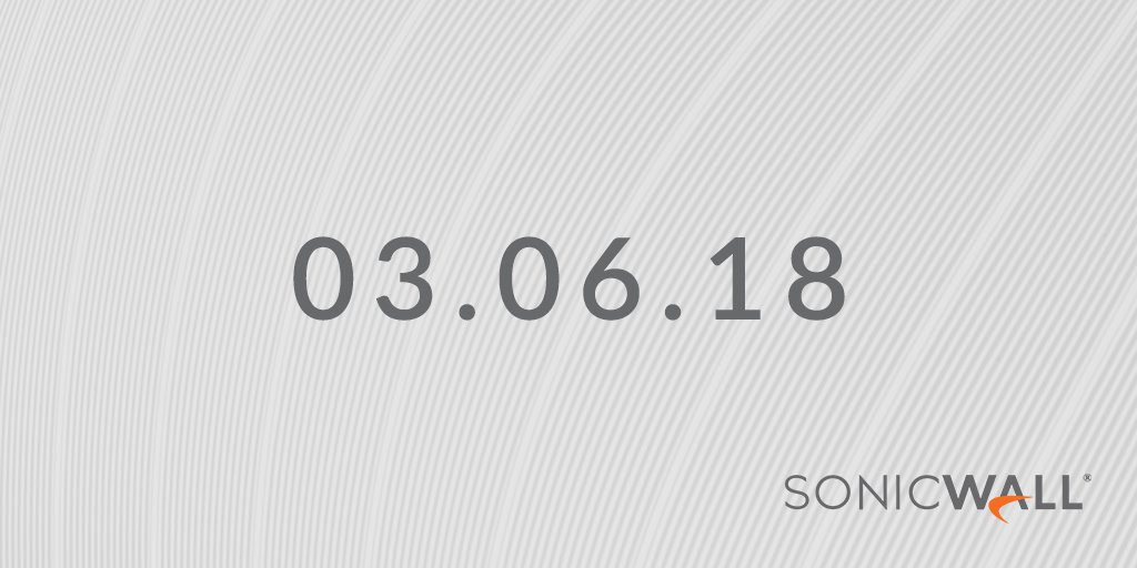 SonicWall's tweet photo. 6 Days, 14 Hours, 39 minutes... #KnowTheThreats
https://t.co/LpjdKXuYsp https://t.co/J1uU2scPqV
