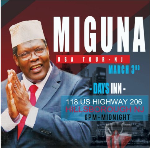 MigunaMiguna's tweet photo. New York, New Jersey and Pensylvania - here we come! No turning back. No reverse gear. Forward ever! #UhuruMustGo @RailaOdinga https://t.co/d08FkYoStU