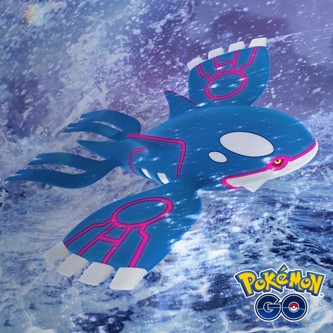 Pokémon GO BR on X: Treinadores, fiquem atentos ao Kyogre enquanto ele  nada nos vastos oceanos de nosso planeta. Pesando centenas de quilos, esse  enorme Pokémon Lendário do tipo Água pode convocar