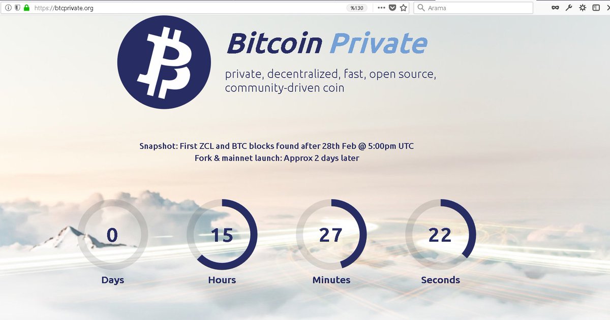 faceflow2's tweet photo. - Bitcoin Private Fork Countdown 15 Hours 26 minutes (28th Feb @ 5:00pm UTC)
- Bitcoin Private Çatalı Geri Sayım 15 Saat 26 Dakika (28 Şubat Saat 20.00 (Türkiye))
https://t.co/uNZa2kqX6C
$BTC #Bitcoin https://t.co/TYHFVGaYDG