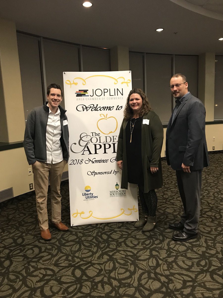 EgglestonB5's tweet photo. Congratulations to @JoplinHS teachers and golden apple nominees Mr. Cooney and Mrs. Morgan.  Two very deserving and wonderful teachers! https://t.co/R1c1MTGv0z