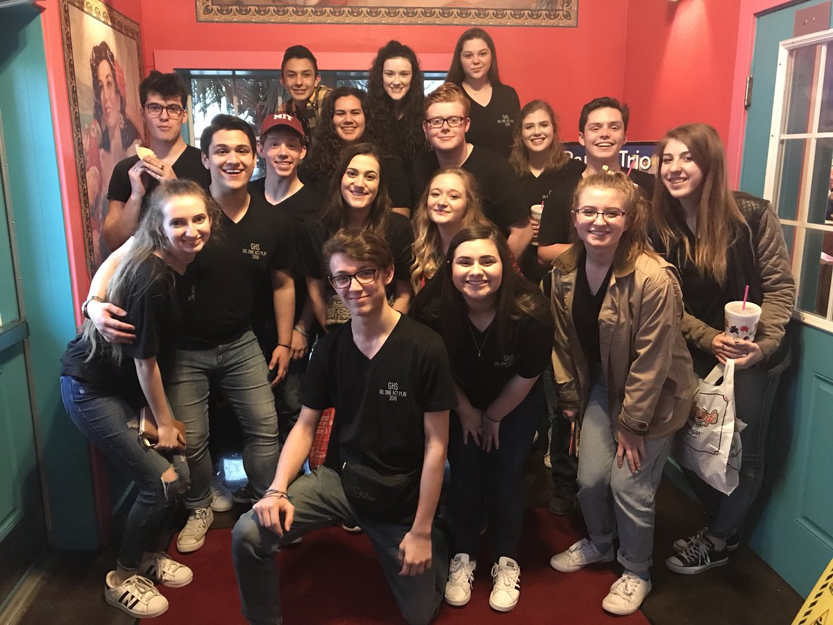 GHSTheatre1574's tweet photo. Great day at UIL One Act Play clinic! #featuredframes1574 #ghsunity https://t.co/vNZaUBI6o3