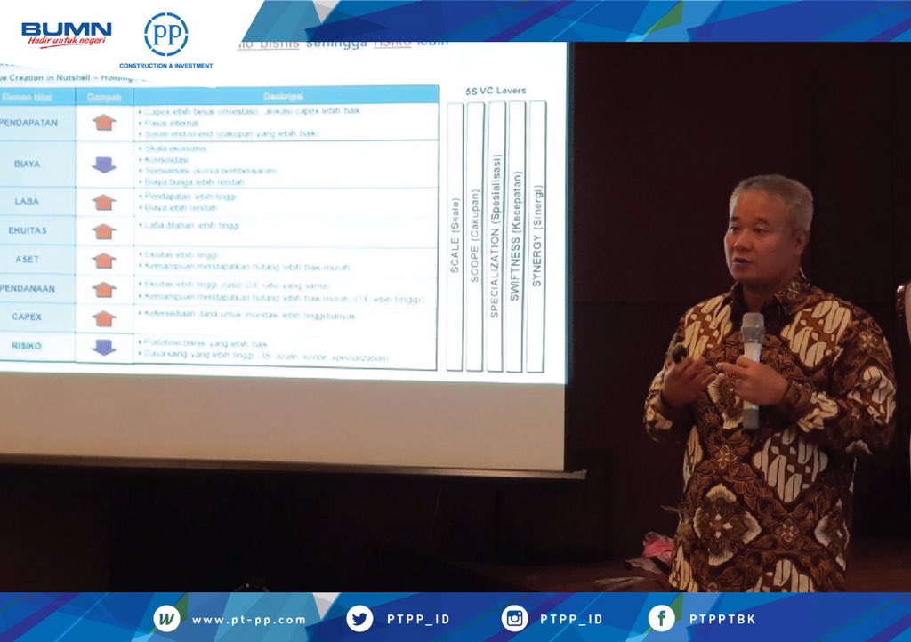 President Director PTPP Tumiyana menghadiri Rapat Kerja (Raker) BUMN Kedeputian Konstruksi Sarana dan Prasarana Perhubungan mengenai Integrasi dan Sinergi BUMN/Anak Perusahaan di Kedeputian KSPP (22-23/2/2018).