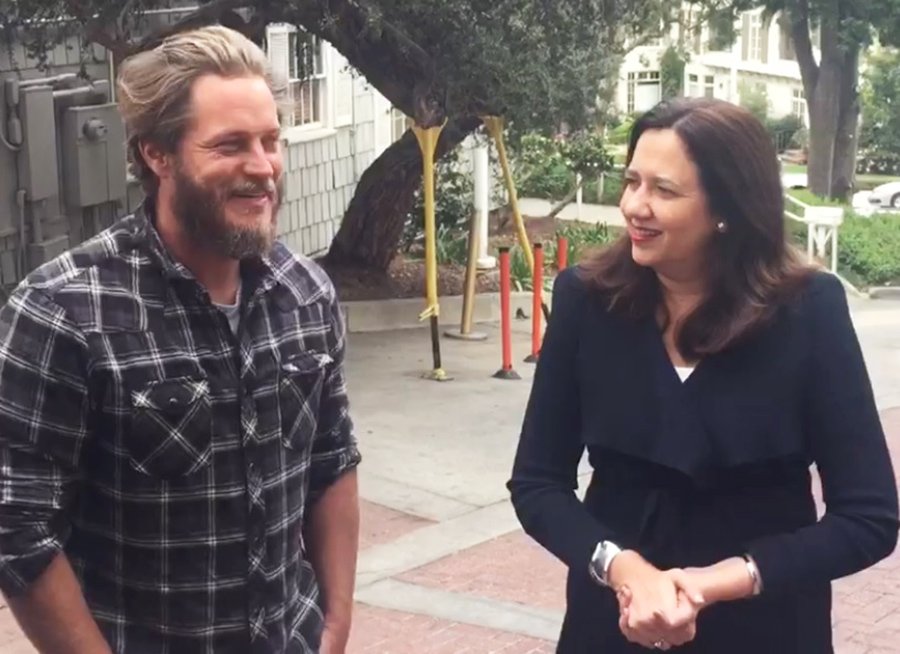 The Queensland Premier has revealed a movie about the Vietnam War Battle of Long Tan will be made in southern Queensland, featuring the Australian actor Travis Fimmel, most famously known as "the hot guy from Vikings".  ab.co/2Cu7jM6