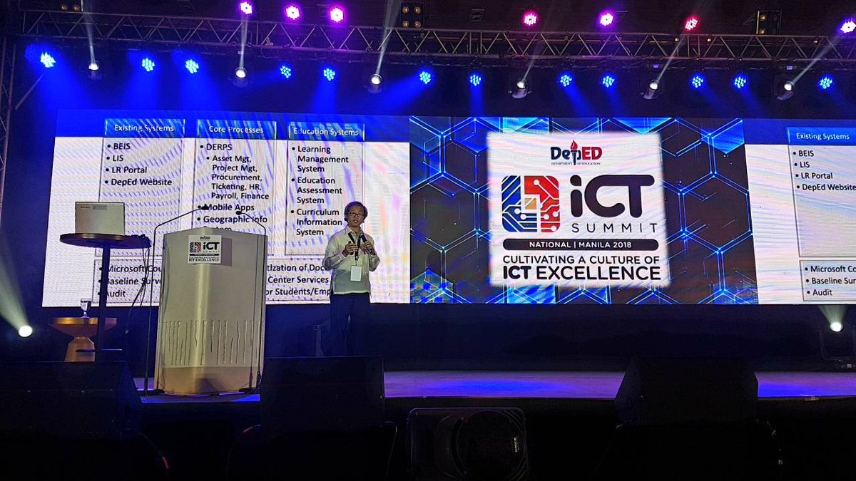 DepEd_PH's tweet photo. Abram Abanil, ICTS Director, presents the Roadmap for DepEd Systems. #DepEdICTSummit #CultureOfICTExcellence #OneDepEd #TayoParaSaEdukasyon #4DKID https://t.co/ILNq4uSVD6