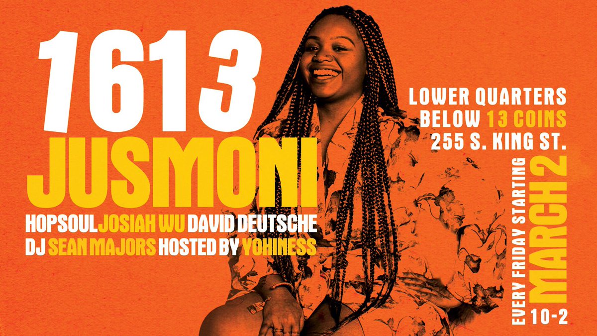 1613_Seattle's tweet photo. This Friday the one and ONLY @JusMoni graces us with her electro-soul stylizings along with HopSoul and many more in our first edition of 1613. https://t.co/NTKzCgHFwM