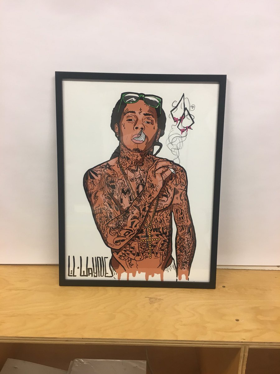 DylanQ618's tweet photo. 24x18 Prints Framed and Ready to ship @LilWayneHQ #graphicart @AtGraphicDesign #graphicdesign #createnow https://t.co/vas7AC1Grs