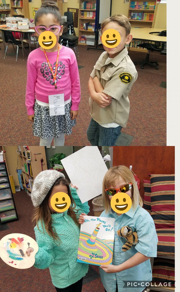 Oh The Places You'll Go dress up day!! What will you be when you grow up... a teacher, a police officer? An artist, an animal trainer? #GoingPlaces #ReadAcrossAmerica2018 #ILoveDrSuess <a href="/RioSecoSchool/">Rio Seco School</a> <a href="/SSDKristin/">Kristin Baranski, Ed.D</a>