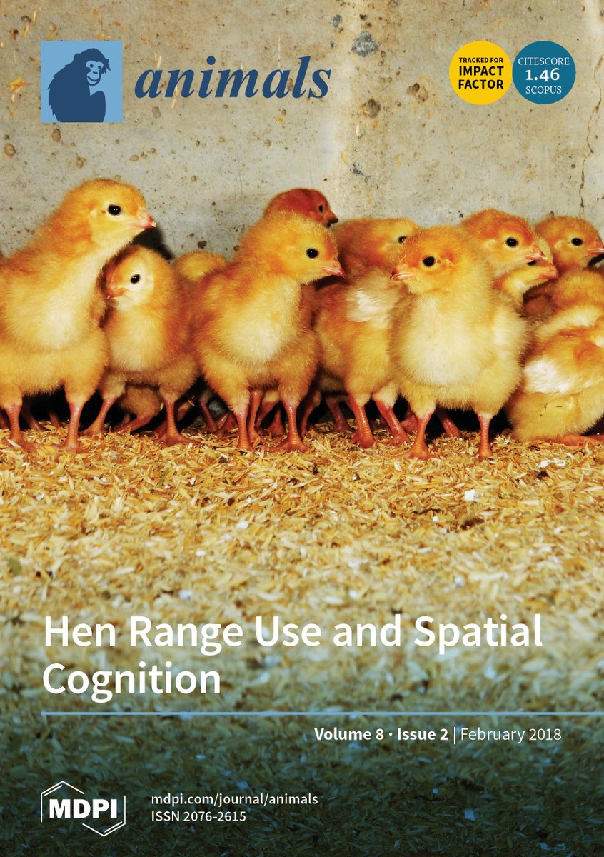 Animals_MDPI's tweet image. #mdpianimals Second Issue of 2018 has been released, please check: mdpi.com/2076-2615/8/2 Cover story: Hen Range use and #SpatialCognition, mdpi.com/261514