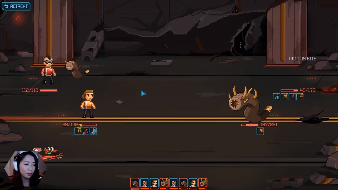 Thanks all for tuning in! Still getting used to being on camera 😪 ICYMI, here's a rerun of my FIRST run on @Halcyon6Game Emperor Mode! Here's me going "noooo" before I lost my officer ☠️

💜 Twitch 💜 twitch.tv/massivedamagei…

#indiedevstream #indiedev #halcyon6game #noob