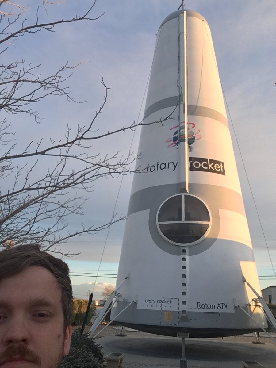 Robotbeat's tweet photo. Another pilgrimage to Mojave. Can’t believe they actually flew this thing crewed. https://t.co/QoJ4ztG5pW