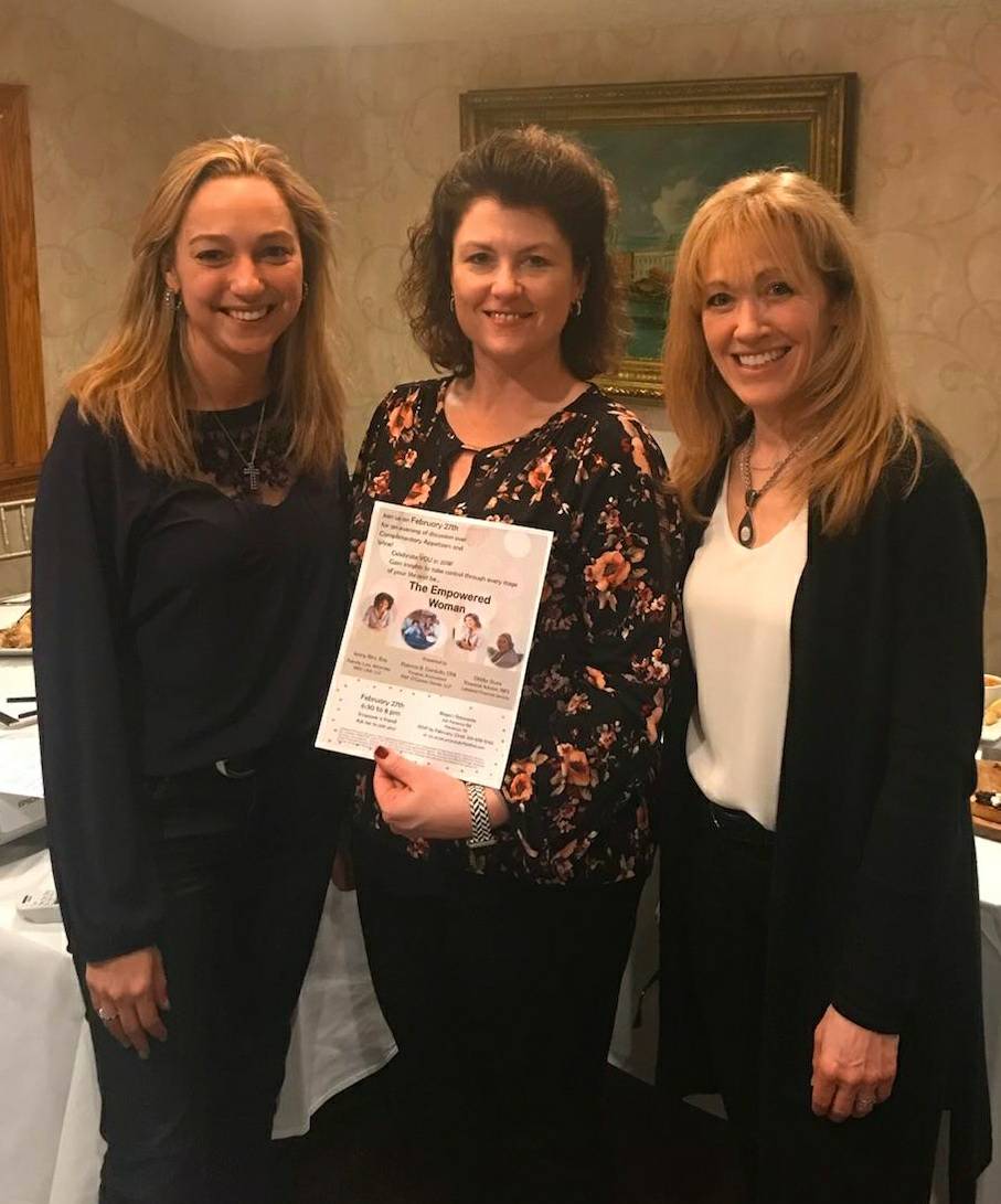 RocklandBWN's tweet photo. "Empowered" Rockland Business Women's Network women stick together! Great financial seminar tonight with Patti Ciardullo. Lisa Falone and Risa Hoag left with great info. #Rocklandbusinesswomen #success https://t.co/HxGsUcaqJE