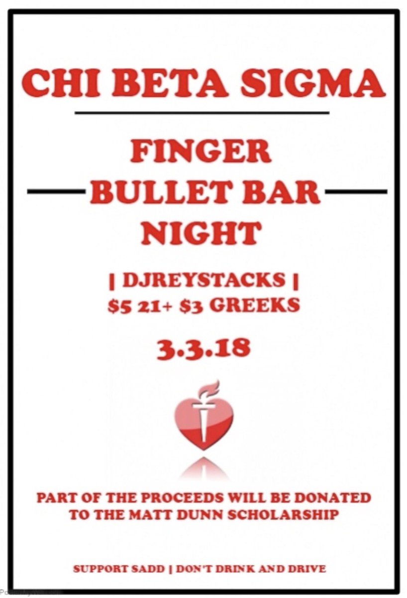 chi_beta_sigma's tweet photo. This weekend at the bullet! Please come out and help us support a cause that is near and dear to our hearts ♥️  ||SUPPORT SADD, DON'T DRINK AND DRIVE|| https://t.co/edudCKNAd7