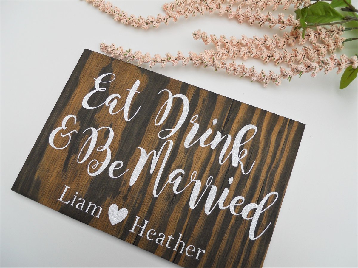 BlueBarnGala's tweet photo. Eat Drink &amp; Be Married Wooden Wedding Sign. Check it out at https://t.co/ZPMF2EKFZR

#wedding #weddingdecor #woodsigns #rusticwedding #rustic #barnwedding #countrywedding #eatdrinkandbemarried #wooddecor #weddingreception #weddinginspiration #weddingideas #engaged #gettingmarried https://t.co/GfjogUd5eE