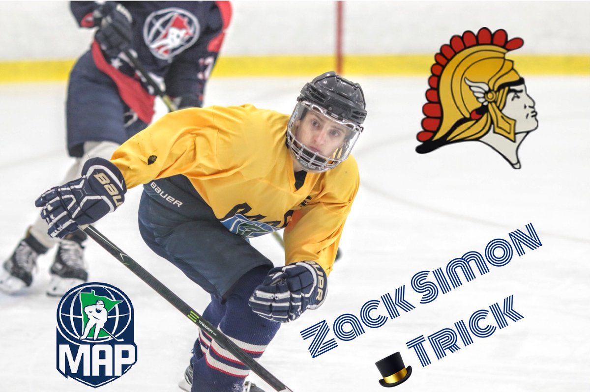 maphockey's tweet photo. 2017 MAP Player of the Year @ZSimon15 made his presence felt with three straight goals (SHG, PP, Even) in a 3-3 game in the 3rd to propel the Spartans to the Section Final! #mapmembers #gobigorgohome https://t.co/MJ9wXLhmcS