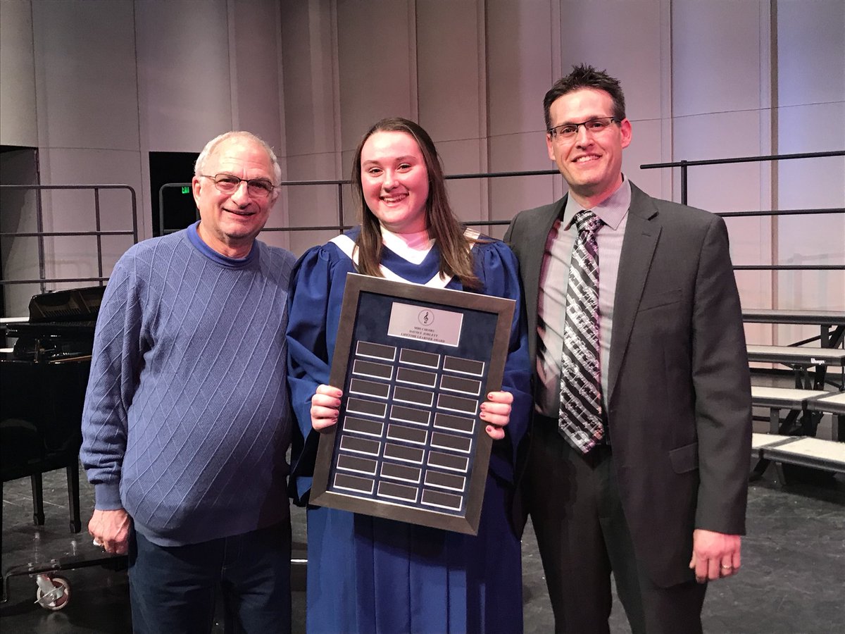 DannyNegin's tweet photo. What a night for our family.   @kacie_negin was honored to be the first ever recipient of the Marysville fine arts program Lifetime Learner award in honor of Dave Joriett. #proudpappa #tremendoushonor https://t.co/W6XUr0hL2K