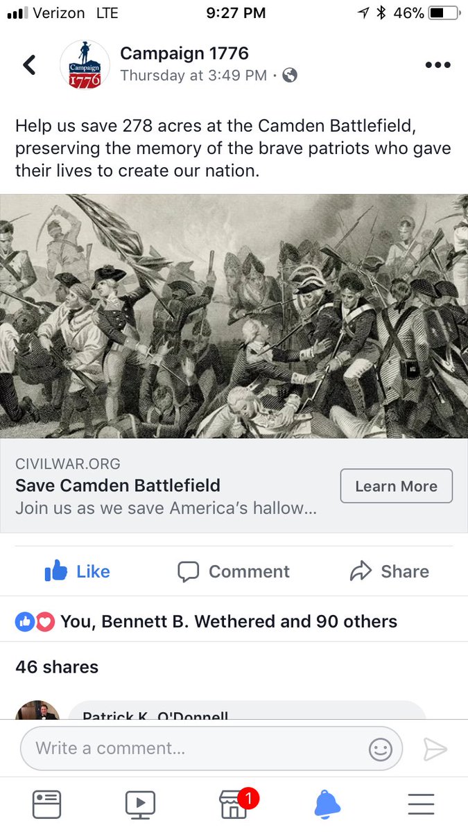 combathistorian's tweet photo. Americans hate losing and often neglect these hallowed fields but Camden and Brooklyn should be National Battlefields. Help @civilwartrust preserve Camden Battlefield #washingtonsimmortalsbook #1780 #deKalb #Gist https://t.co/W54Hwh4EEj