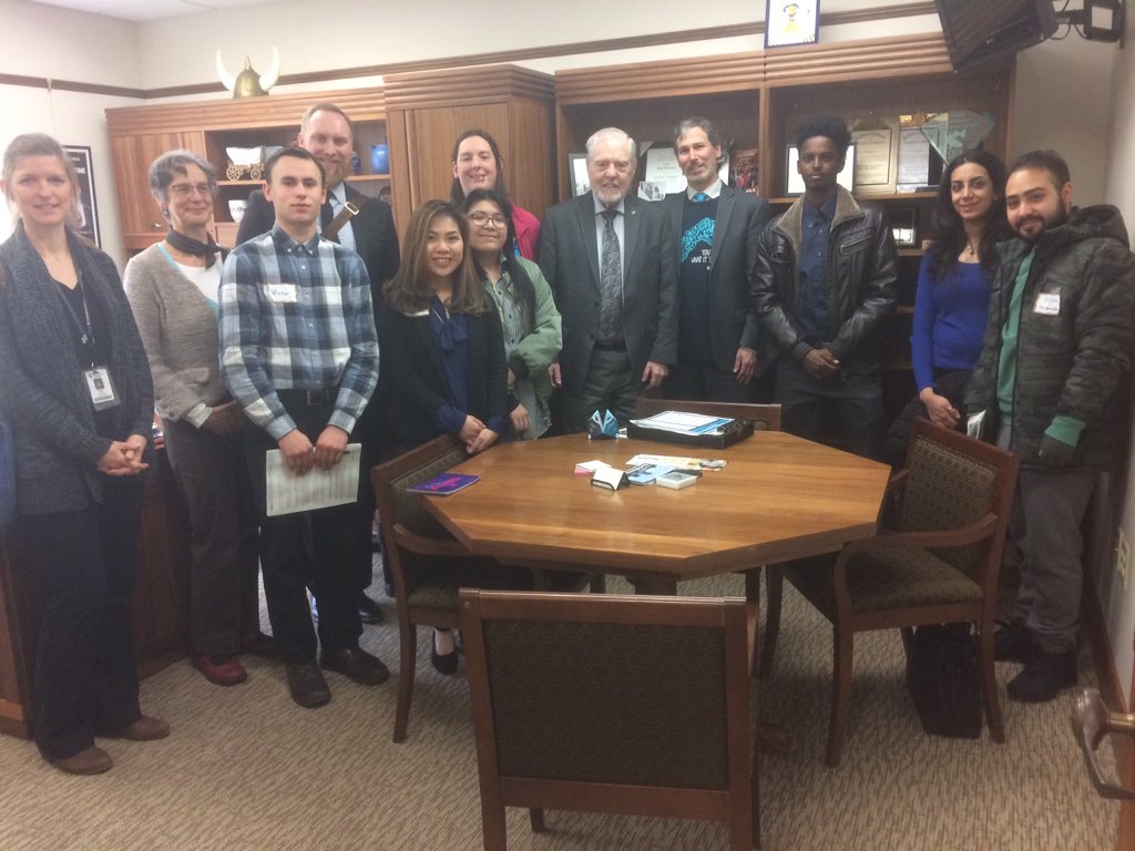 MGoldbergPDX's tweet photo. Inspiring day at the Oregon Capitol with PCC students and staff discussing community college funding, career pathways and student success with @alissakg @diego4oregon @michaeldembrow @SenatorMonroe #PCCDayatCap https://t.co/6DIVRqa4js