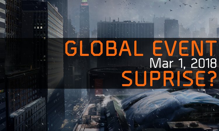 divsionbuilds's tweet photo. Suprise Global Event this weekend! https://t.co/VhzIyDJPKF #TheDivisionGame #TheDivision https://t.co/dEU176gZXx
