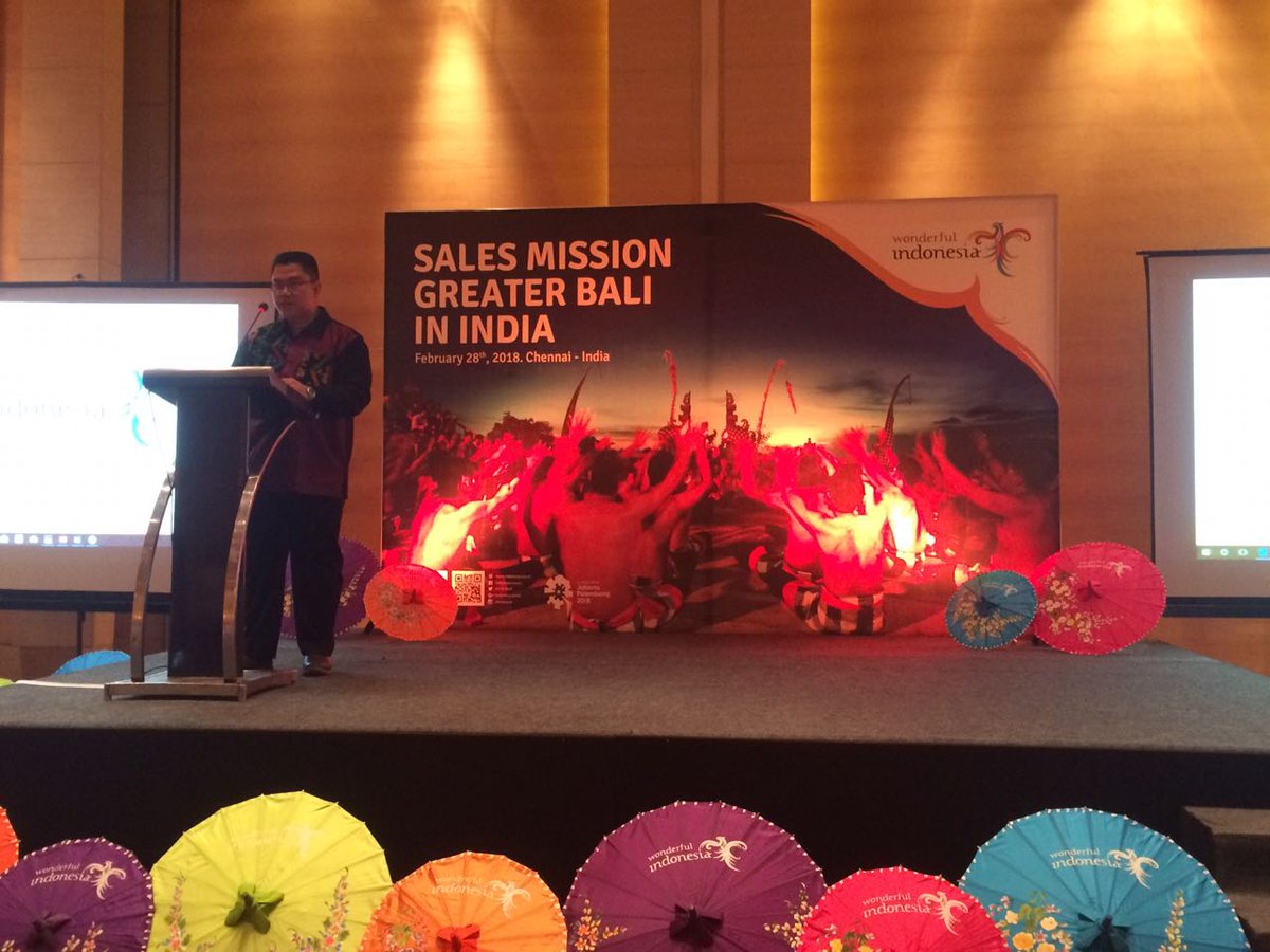 KBRI_NewDelhi's tweet photo. India ranks #3 largest foreign tourists to #Bali. 17 tour operators at #IndonesiaSalesMission2018 in #Chennai exploring more on Indian market to #VisitBali as #BaliIsSafe. https://t.co/kz7vPCMUYe