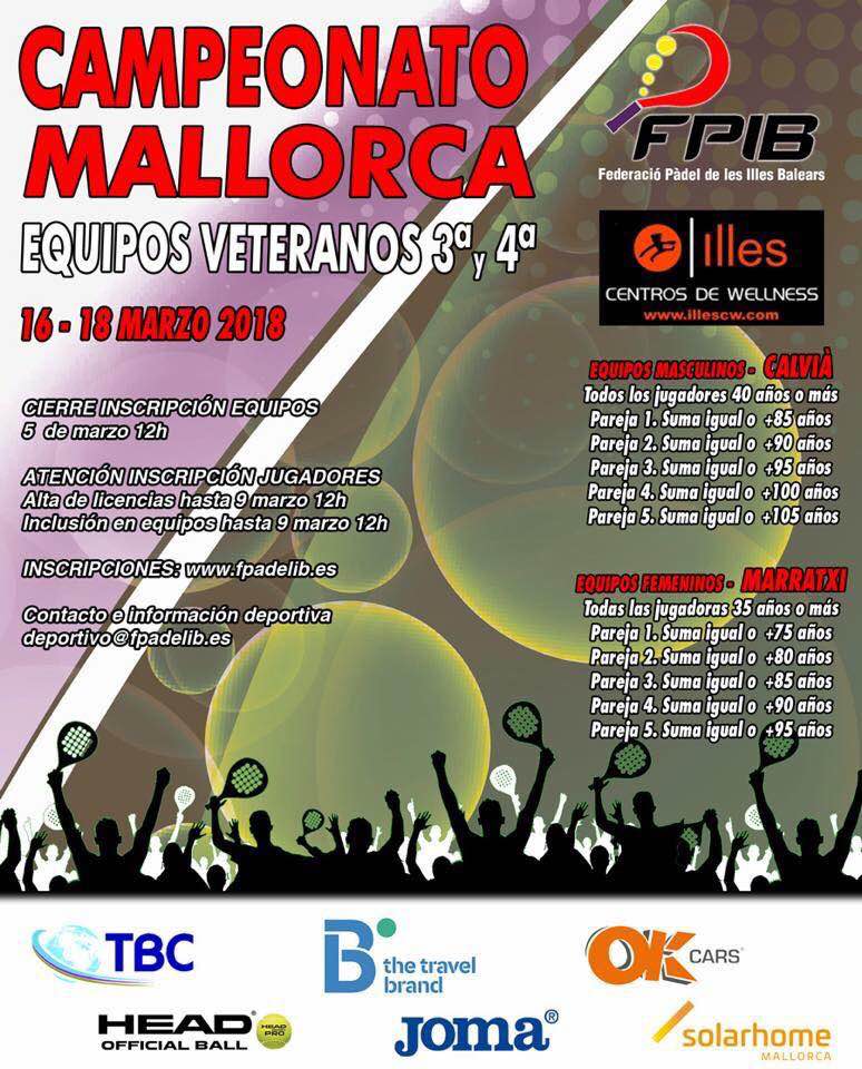 IllesCW's tweet photo. Del 16 al 18 de Marzo tenemos el Campeonato Mallorca equipos vereranos en Illes Marratxi e Illes Calviá #illescwmarratxi #illescwcalvia #illescw https://t.co/phTP52oDxb