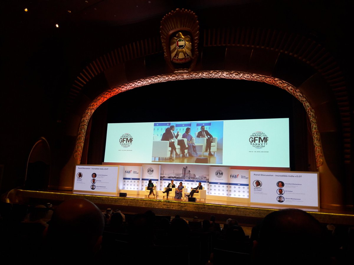 UIBCIndia's tweet photo. Ms Arundhati Bhattacharya, Former Chairperson of SBI participating in Panel Discussion on Incredible India v2.0 at #GFMF2018 https://t.co/6cO9GeF9Yw