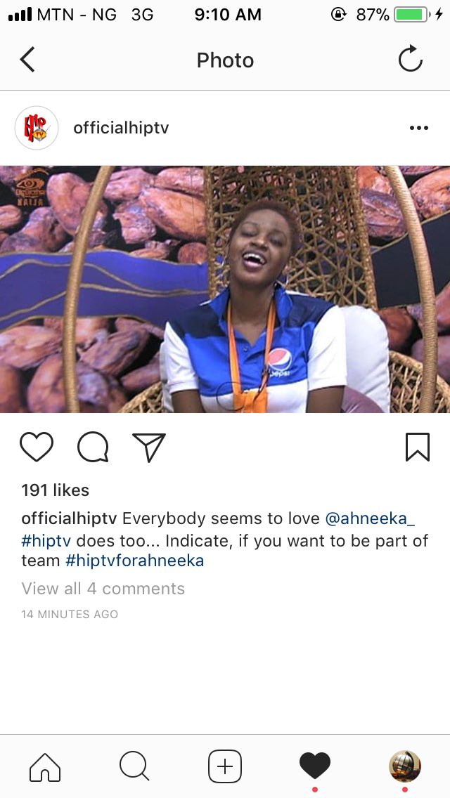Ayodeji_Iyanu's tweet photo. @HipTv seems to be supporting Aneeka too, #TeamAneeka all the way #BBNajia https://t.co/iLOL9I6OJW