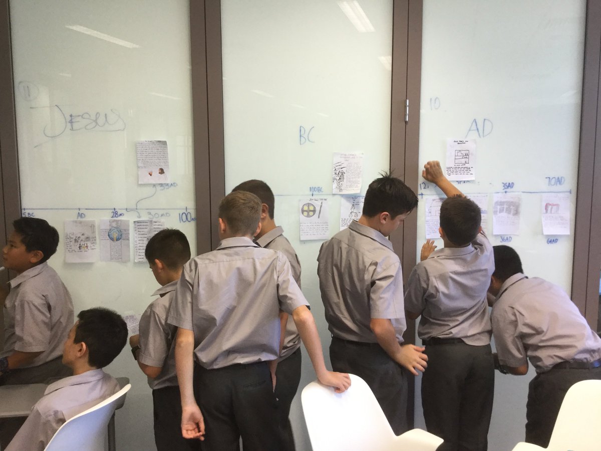 Yr 7 <a href="/parramarist/">Parramatta Marist</a> Ancient Rome Project. They created event cards, both historical and religious and plotted them on a timeline and then discussed their work with each other. <a href="/vphunt/">Victor Hunt</a>