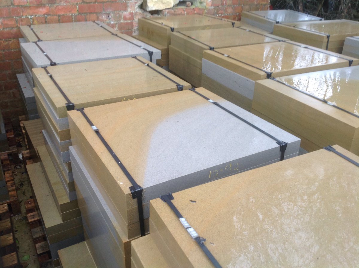 BuildscapeLtd's tweet photo. UK sourced Sawn York Paving #yorkpaving #buildscape #masonry https://t.co/9X8NheZHZ7