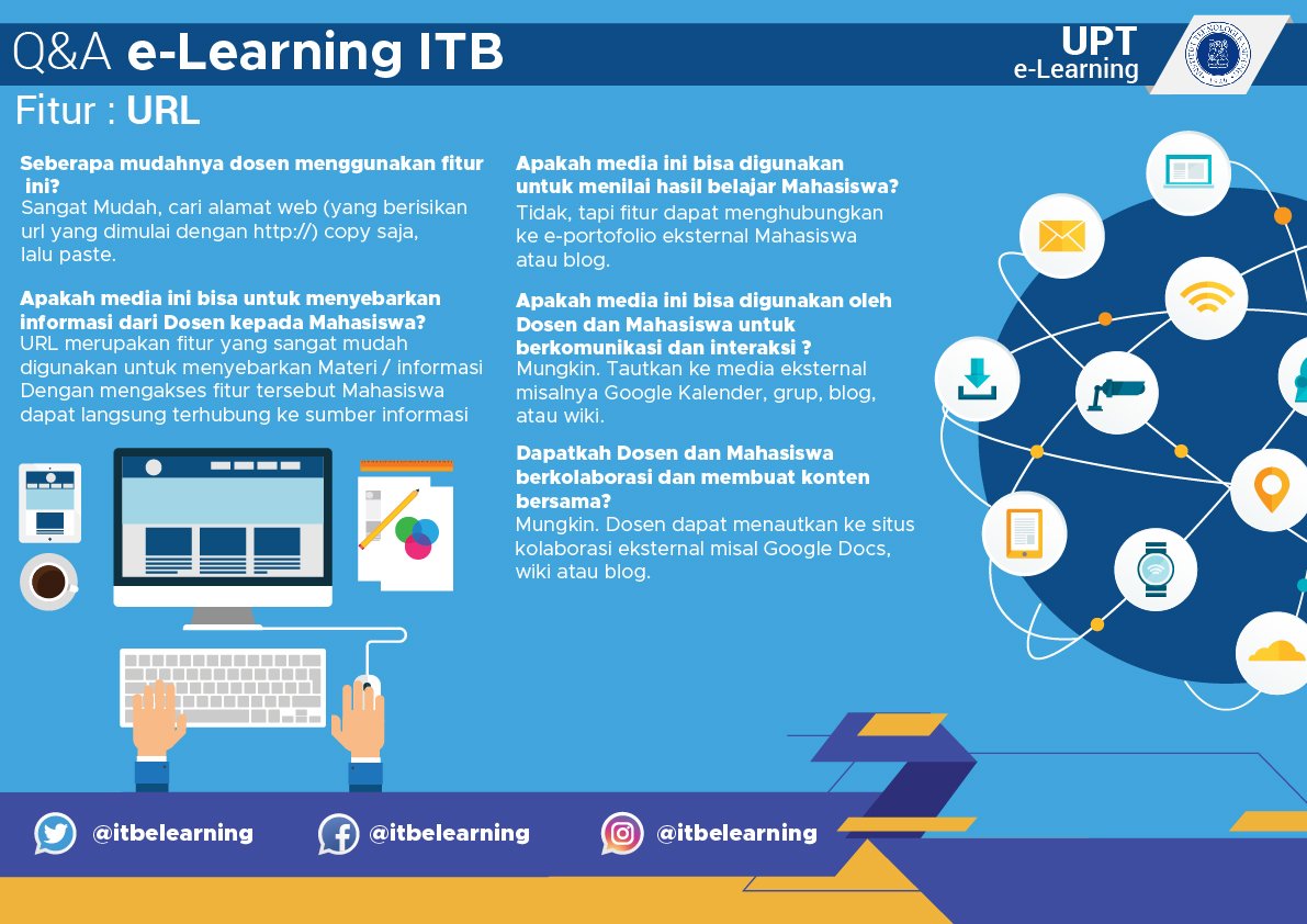 ditbangdik_itb's tweet photo. Sejauh mana Anda dapat memanfaatkan fitur URL dalam pembelajaran? Mari kira simak penjelasannya disini. @itbofficial #itbelearning #kuliahITB https://t.co/mqXJ51Twa4