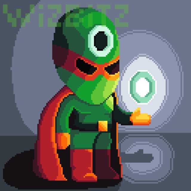 WizBitz_old's tweet photo. Behold, the "Hole-E Mint". Only those fresh enough have the power to withstand it's force!

#mint #hole #holy #superhero #green #red #pixel #pixelart #art #wizbitz #drawing #fresh #minty #hero #character https://t.co/j6WeTs0m0R