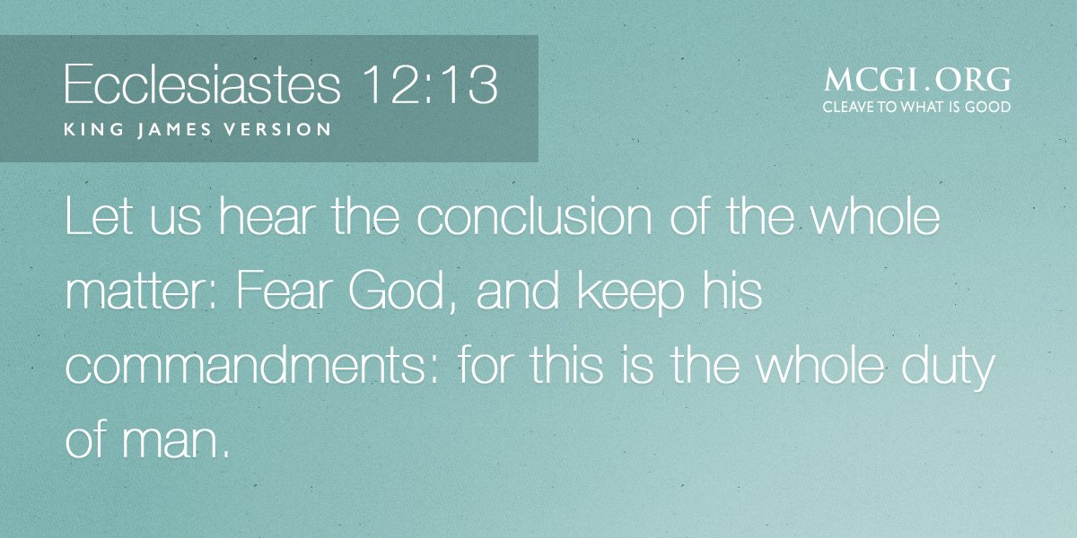 the whole duty of man is to fear god kjv