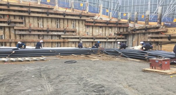 은행종합사회복지관 신축공사 현장입니다. 지하층 바닥 버림콘크리트 타설 및 기초 철근 가공 중 입니다. 해빙기 안전대책에 힘쓰겠습니다. #성남시 #시설공사과