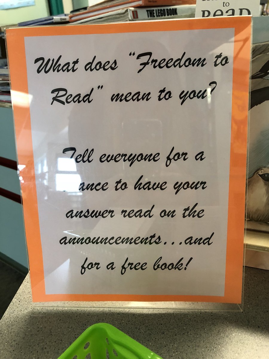 Happy Freedom to Read week! Stop by the library and check out these banned or challenged books. Share what “Freedom to Read” means to you for a chance to win a book! #FTRWeek #FreedomtoRead #mcneelylibrary #rtla38