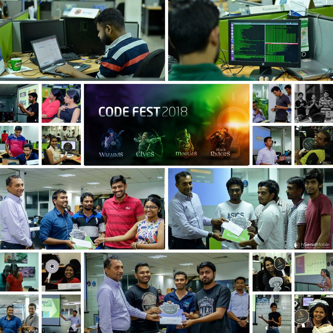 The annual hackathon Code Fest 2018 was concluded successfully at hSenid Mobile’s premises. We congratulate all the winners who impressed the judges by bringing the most innovative ideas in to play. #hackathon #CodeFest #hSenidMobile #2k18vibes