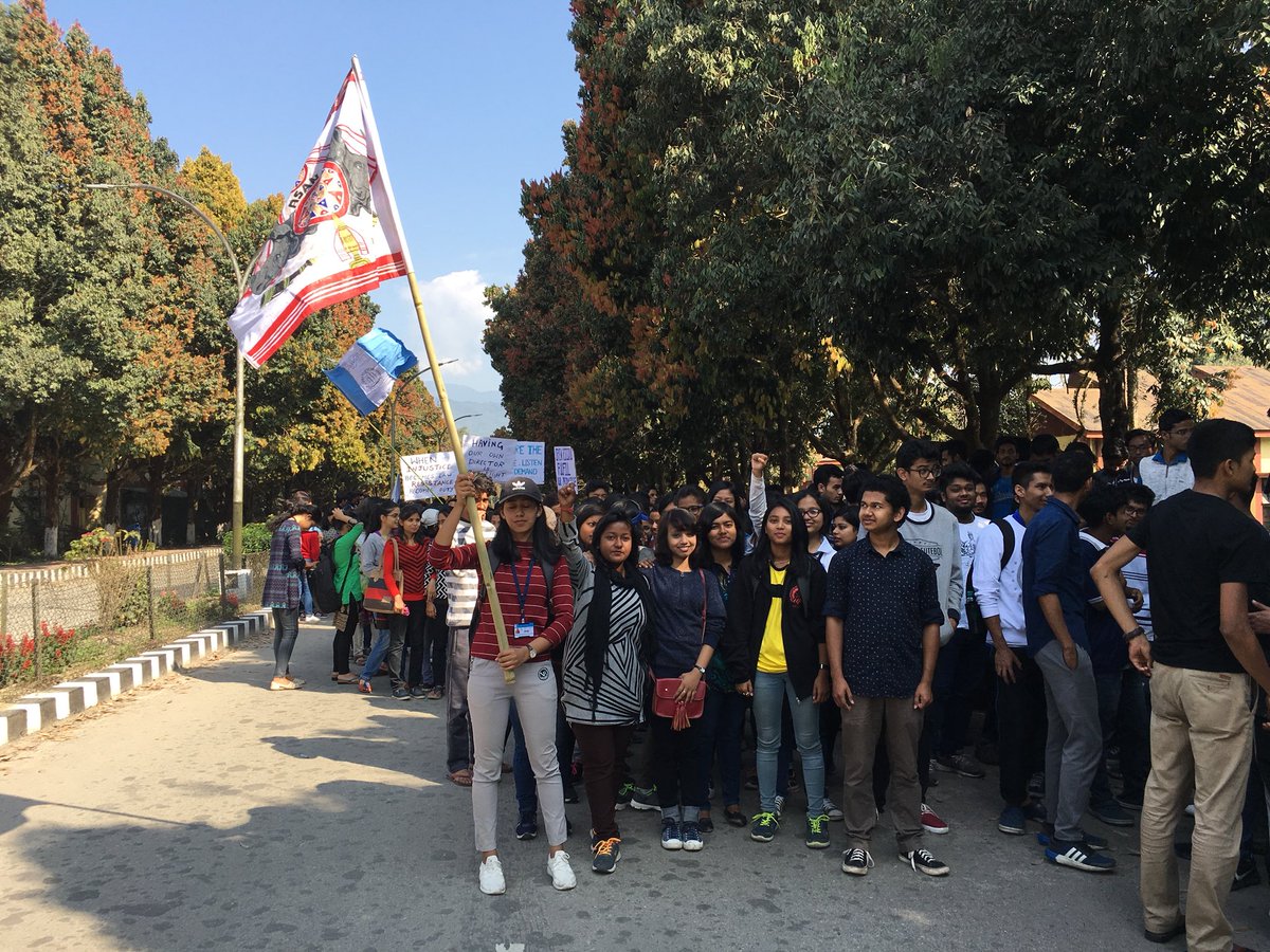 BoonAnurag's tweet photo. Assam Students' Association NERIST during Strike 
8 States one aim
#Regulardirector

#saveNERIST 
@KirenRijiju @PrakashJavdekar @HRDMinistry @IndiaToday @timesofindia @TheQuint https://t.co/iIsrkUhyaM