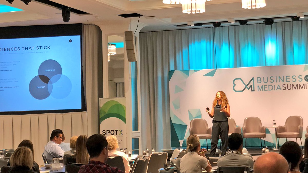 farrahbezner's tweet photo. Create experiences that stick! Great advice from @kcraigwell at #businessofmediasummit https://t.co/JrlYYoupot