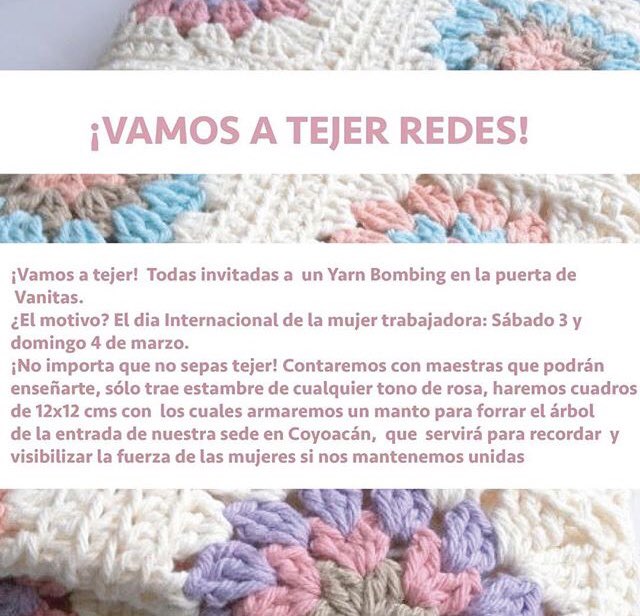 vanitasbazar's tweet photo. #NiUnaMenos #unidasContraLaViolenciaDeGenero #yarnBombing #vamosatejer 😍 https://t.co/eKnO4y2dAM
