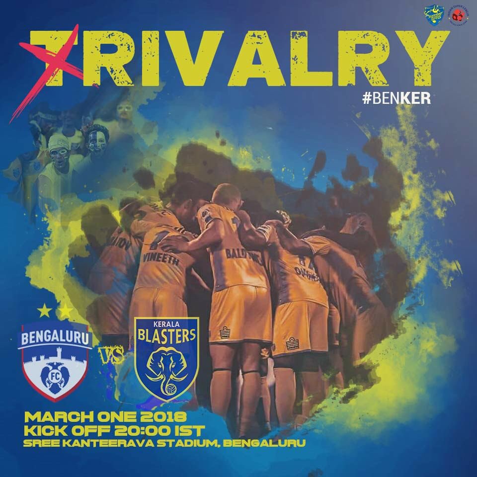 BlastersGirls's tweet photo. One among the TRIVALRY finished , what remains exactly is THE RIVALRY. Countdown starts bengaluru ..the mighty yellow tsunami is gonna strike soon...@IndSuperLeague @KeralaBlasters @Humey_7 @karansawhney07 @MeiteiLoken @PaulRachubka @ckvineeth @rinoanto @VictorPulga85 https://t.co/X348bpvTsb