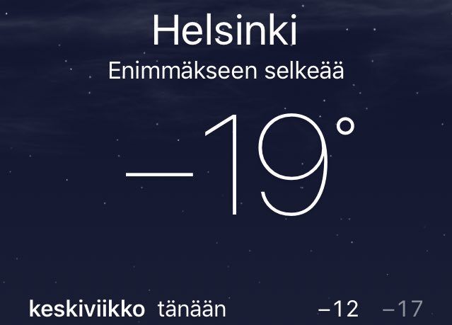 hiskikanerva's tweet photo. Weather difference feels quite big, even though it's raining here.. https://t.co/s2Aqy76zMA