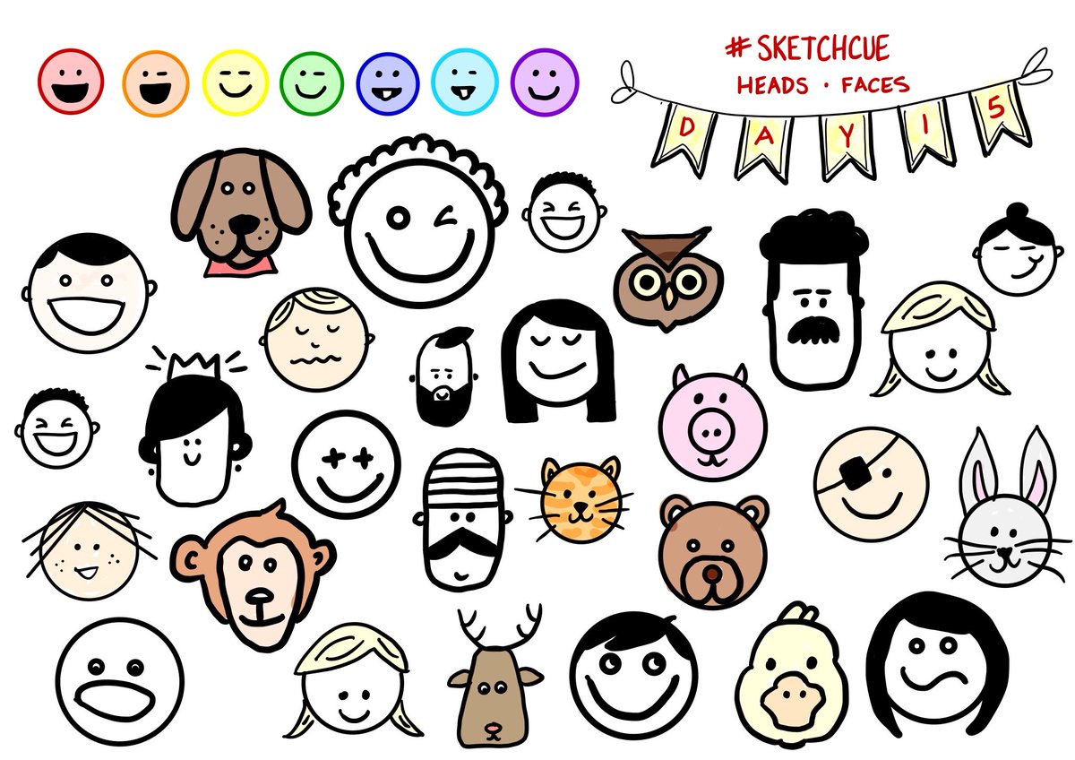 The faces of Day 15 #sketchCUE 😛