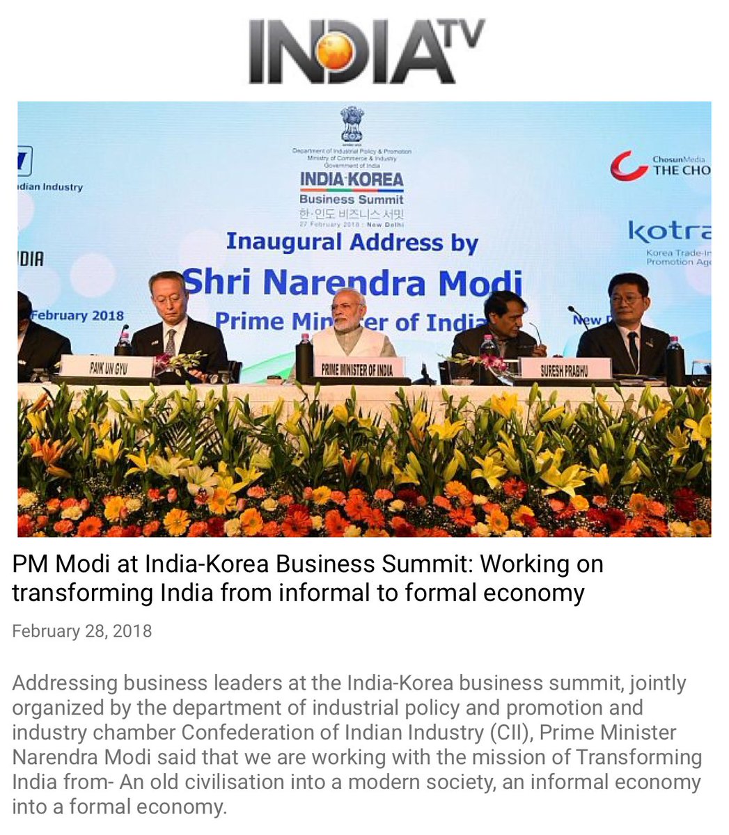 vijayrupanibjp's tweet photo. PM Modi at India-Korea Business Summit: Working on transforming India from informal to formal economy
https://t.co/JKjn75Ky7a

via NMApp https://t.co/S8hTVKfo0F